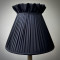 Black Ruffled Top Fabric Tapered Empire Lampshade