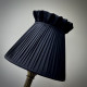 Black Ruffled Top Fabric Tapered Empire Lampshade