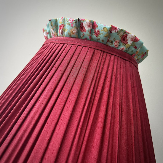 Rosso Red Green Floral Ruffled Lampshade Rosso Red Green Floral Ruffled Lampshade
