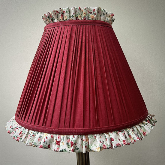 Rosso Red Rose Floral Ruffled Lampshade