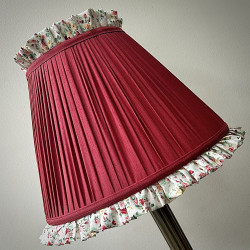 Rosso Red Rose Floral Ruffled Lampshade Rosso Red Rose Floral Ruffled Lampshade