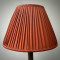 Burnt Orange Gathered Fabric Tapered Empire Lampshade