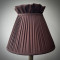 Chocolate Brown Ruffled Top Fabric Tapered Empire Lampshade