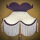 Cream and Purple Victorian Fabric Lampshades