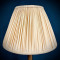 Cream Gathered Fabric Tapered Empire Lampshade