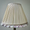 Cream Lilac Floral Ruffled Bottom Tapered Empire Lampshade
