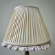 Cream Lilac Floral Ruffled Bottom Tapered Empire Lampshade Cream Lilac Floral Ruffled Bottom Tapered Empire Lampshade