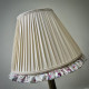 Cream Lilac Floral Ruffled Bottom Tapered Empire Lampshade Cream Lilac Floral Ruffled Bottom Tapered Empire Lampshade