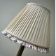 Cream Lilac Floral Ruffled Bottom Tapered Empire Lampshade Cream Lilac Floral Ruffled Bottom Tapered Empire Lampshade