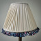 Cream Navy Floral Ruffled Bottom Tapered Empire Lampshade