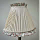 Cream Rose Floral Ruffled Fabric Tapered Empire Lampshade