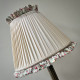 Cream Rose Floral Ruffled Fabric Tapered Empire Lampshade