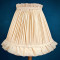 Cream Ruffled Fabric Tapered Empire Lampshade