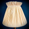 Cream Ruffled Top Fabric Tapered Empire Lampshade