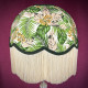 Cream Tropical Palm Leaf Fabric Dome Fabric Lampshade