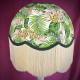 Cream Tropical Palm Leaf Fabric Dome Fabric Lampshade