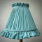 Duck Egg Blue Ruffled Fabric Tapered Empire Lampshade