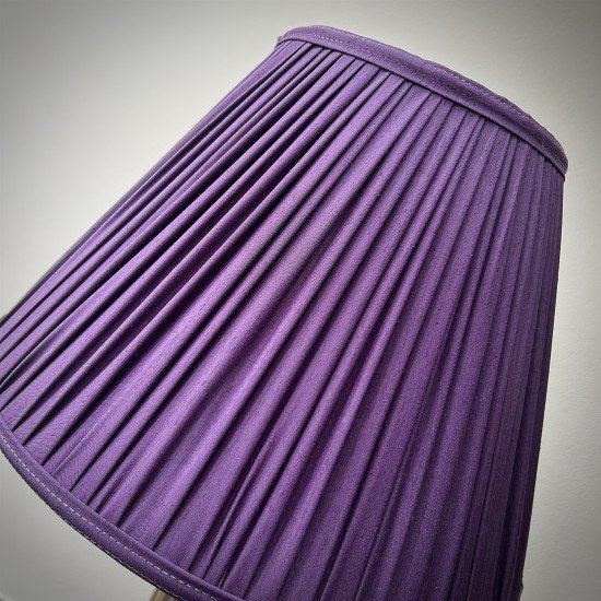 Grape Purple Gathered Fabric Lampshade