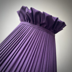 Grape Purple Ruffled Top Fabric Lampshade
