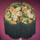 Green Tropical Palm Leaf Fabric Dome Fabric Lampshade Green Tropical Palm Leaf Fabric Dome Fabric Lampshade