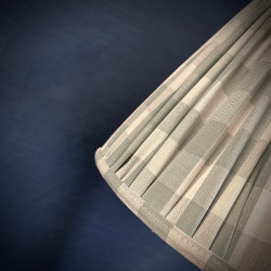 Harbour Blue Gingham Gathered Fabric Lampshade
