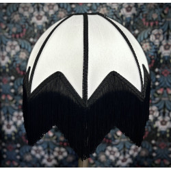 Ivory and Black Art Deco Fabric Lampshade Ivory and Black Art Deco Fabric Lampshade