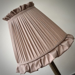 Mushroom Beige Ruffled Fabric Lampshade Mushroom Beige Ruffled Fabric Lampshade