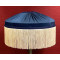 Navy Blue and Cream Gathered Tiffany Lampshade