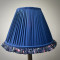 Navy Blue Floral Ruffled Bottom Lampshade