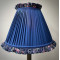 Navy Blue Floral Ruffled Lampshade