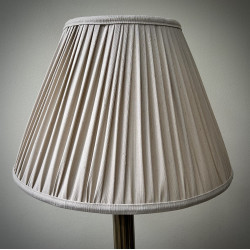 Oyster Gathered Fabric Lampshade