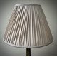 Oyster Gathered Fabric Lampshade