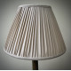Oyster Gathered Fabric Lampshade