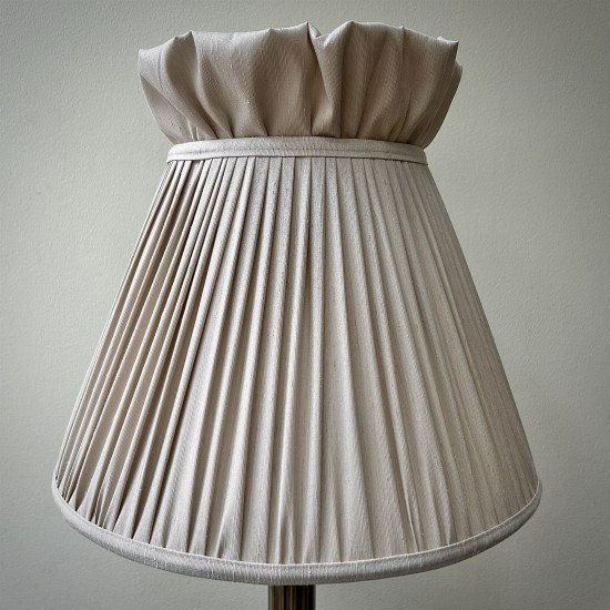 Oyster Ruffled Top Fabric Lampshade