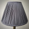 Pewter Grey Gathered Fabric Lampshade