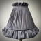 Pewter Grey Ruffled Fabric Lampshade