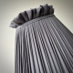 Pewter Grey Ruffled Fabric Lampshade Pewter Grey Ruffled Fabric Lampshade