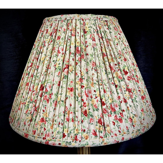 Rose Floral Gathered Fabric Lampshade