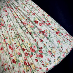 Rose Floral Gathered Fabric Lampshade Rose Floral Gathered Fabric Lampshade