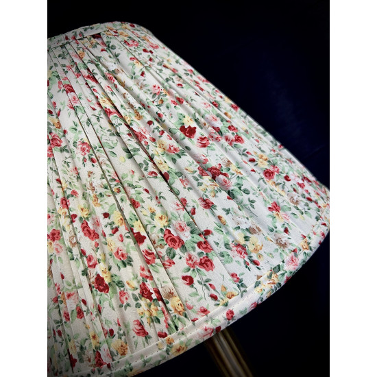Rose Floral Gathered Fabric Lampshade