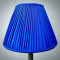 Royal Blue Gathered Fabric Lampshade