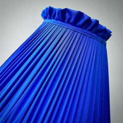 Royal Blue Ruffled Fabric Lampshade Royal Blue Ruffled Fabric Lampshade