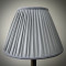 Silver Grey Gathered Fabric Lampshade
