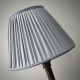 Silver Grey Gathered Fabric Lampshade Silver Grey Gathered Fabric Lampshade