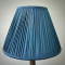 Slate Blue Gathered Fabric Lampshade