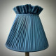 Slate Blue Ruffled Top Fabric Lampshade