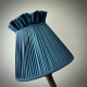 Slate Blue Ruffled Top Fabric Lampshade