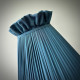 Slate Blue Ruffled Top Fabric Lampshade