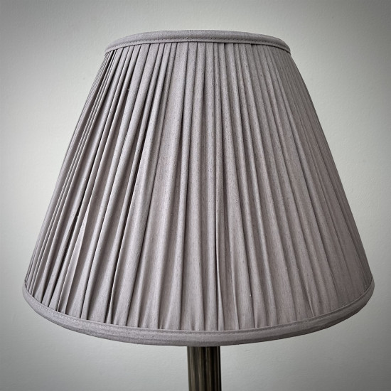 Taupe Beige Gathered Fabric Lampshade