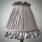 Taupe Beige Ruffled Fabric Lampshade